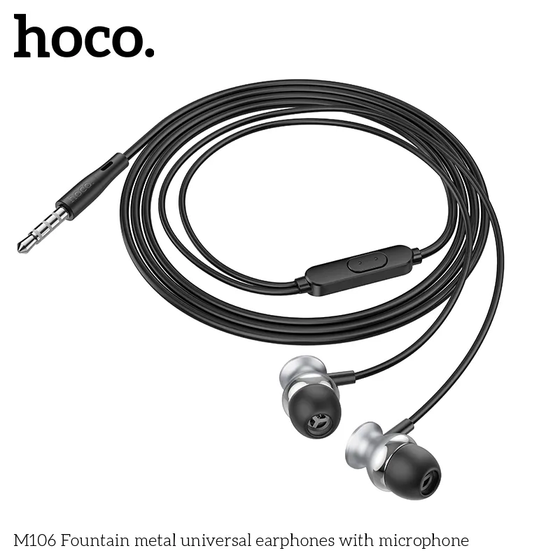 Tính năng tai nghe Hoco M106: micrô, điều khiển bằng dây tiện lợi