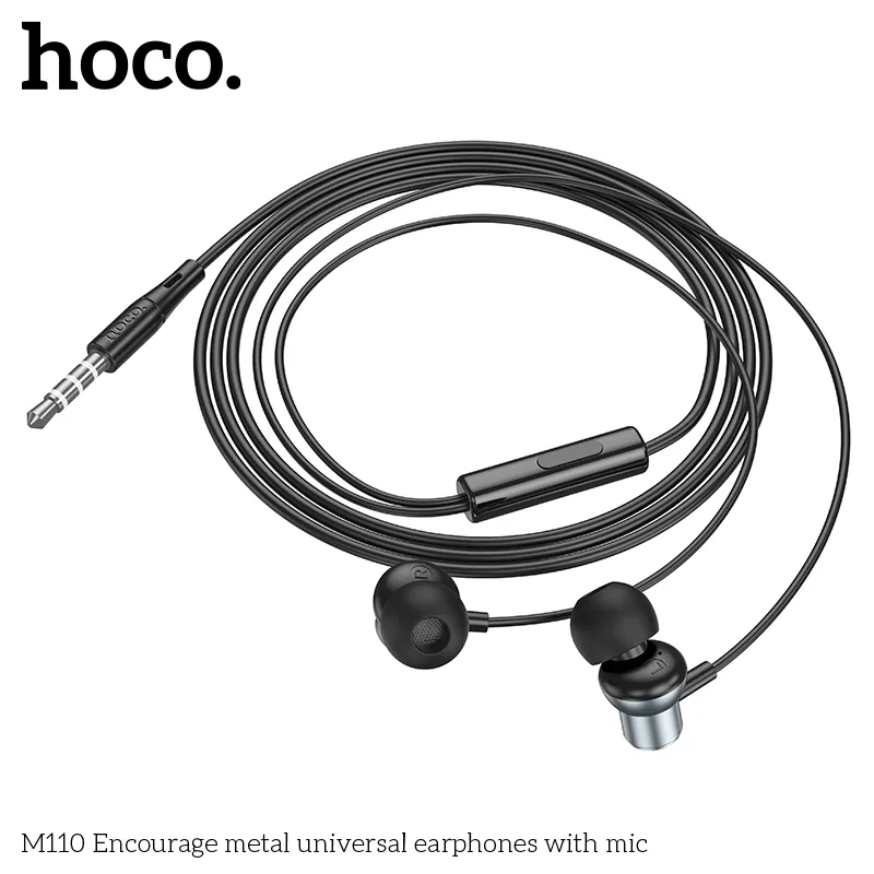 Tai nghe dây 3.5mm Hoco M110 chiều dài cáp 1.2m đáp ứng nhu cầu