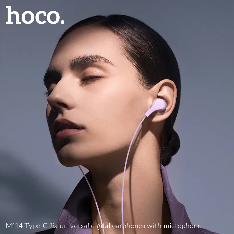 Tai nghe Hoco M114 Jia có thiết kế nhỏ gọn, dây tráng men ABS+TPE bền bỉ và chống rối