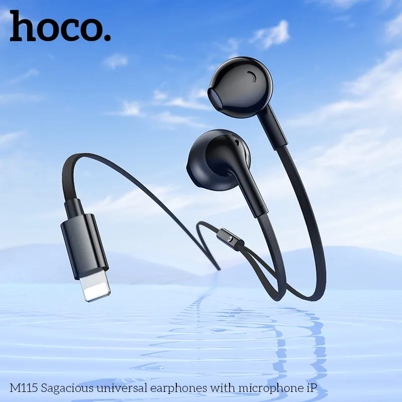 Tai nghe iP Hoco M115 Sagacious âm thanh chất lượng cao, thiết kế tai nghe có dây nhỏ gọn