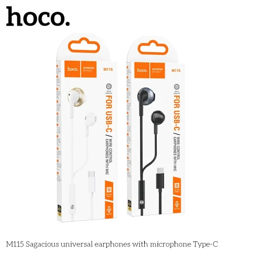 Tai Nghe Có Dây Type-C Hoco M115 Sagacious Universal