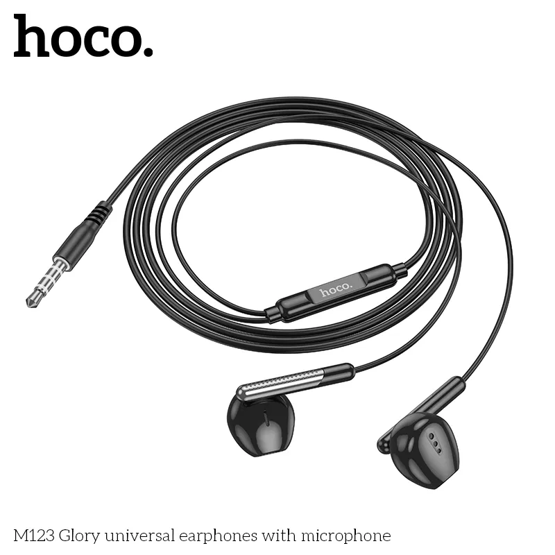 Tai nghe Hoco M123 Glory universal cáp dài 1,2m dễ dàng kết nối mọi thiết bị