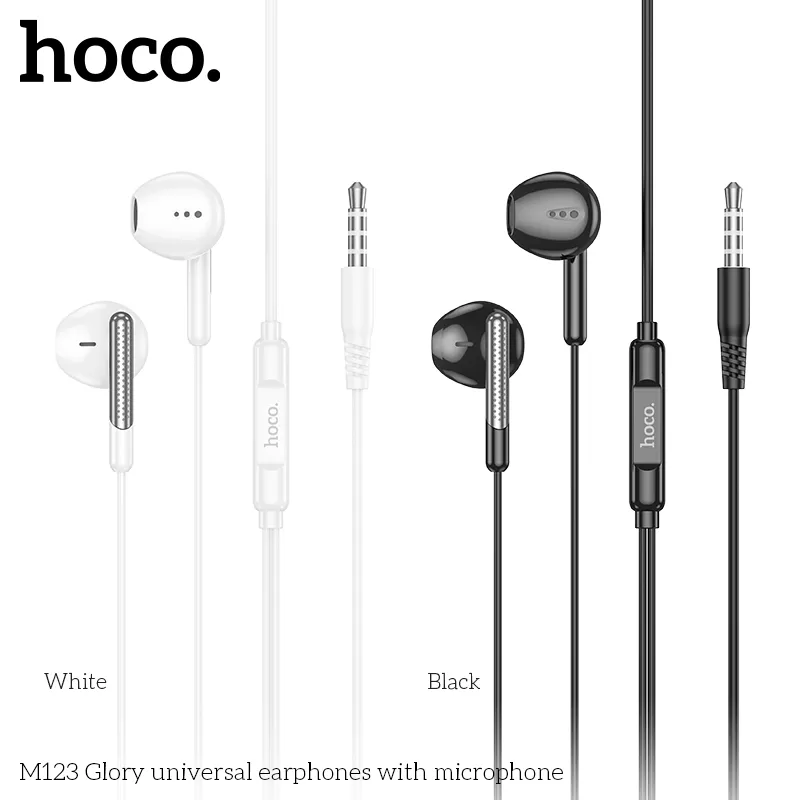 Tai nghe Hoco M123 Glory universal kích thước nhỏ gọn, trọng lượng nhẹ chỉ 12g