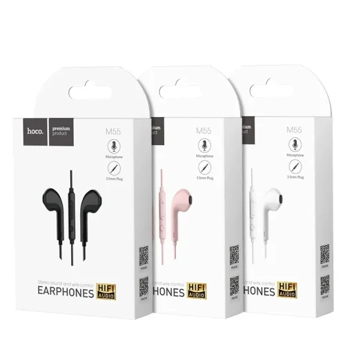 Tai Nghe Có Dây 3.5mm Hoco M55 Memory sound wire control