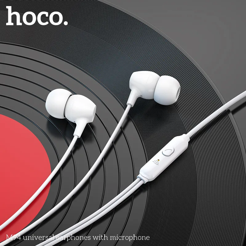 Tai nghe Hoco M94 với vỏ nhựa ABS và dây TPE bền chắc