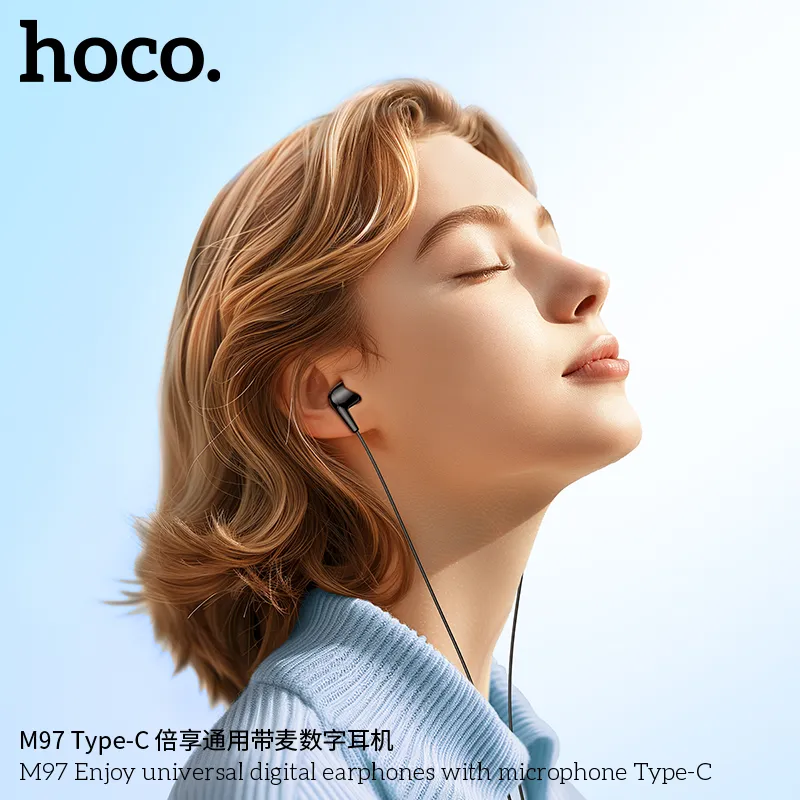 Tai nghe Hoco M97 với thiết kế gọn nhẹ, tinh tế phù hợp mọi người dùng