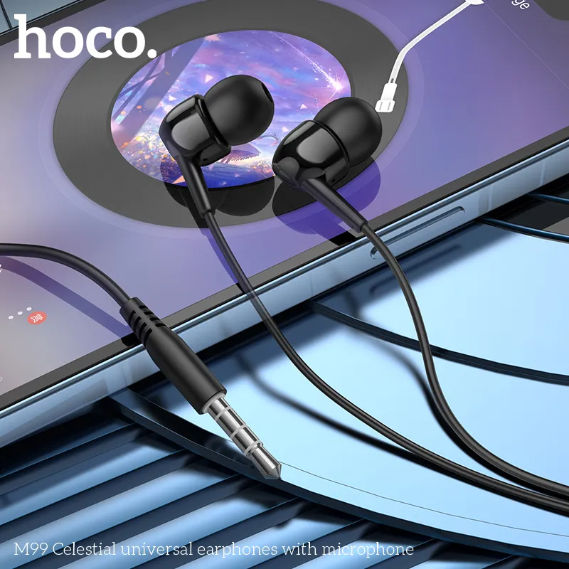 Tai nghe Hoco M99 Celestial universal thiết kế hiện đại với dây 3.5mm chắc chắn
