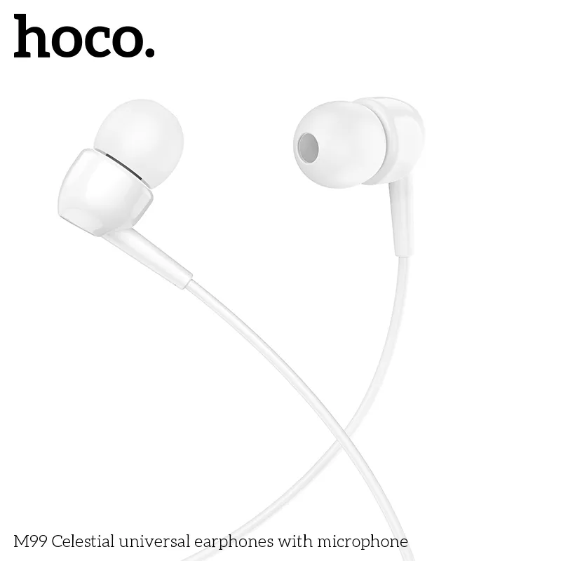 Tai nghe có dây 3.5mm Hoco M99 cho âm thanh chất lượng, bass mạnh mẽ