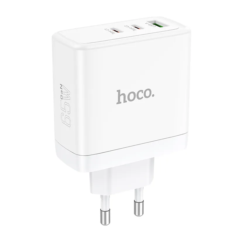 Trải nghiệm sạc nhanh ổn định cùng Củ Sạc PD65W GaN Hoco N30 Glory 3 cổng EU