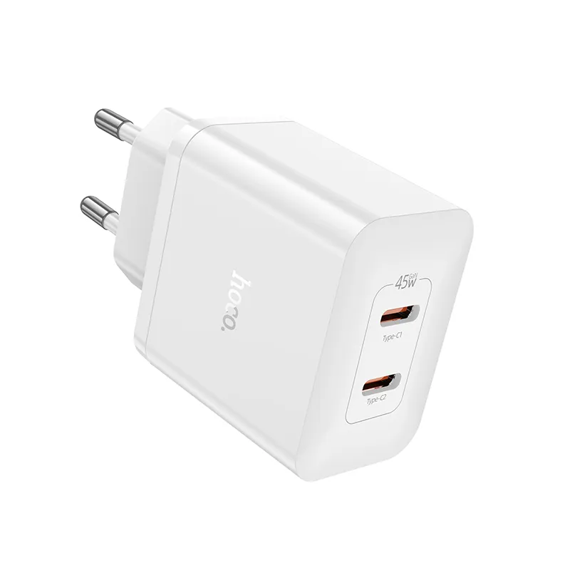 Củ Sạc PD45W GaN Hoco N35 Streamer (EU) vật liệu PC chống cháy an toàn cao