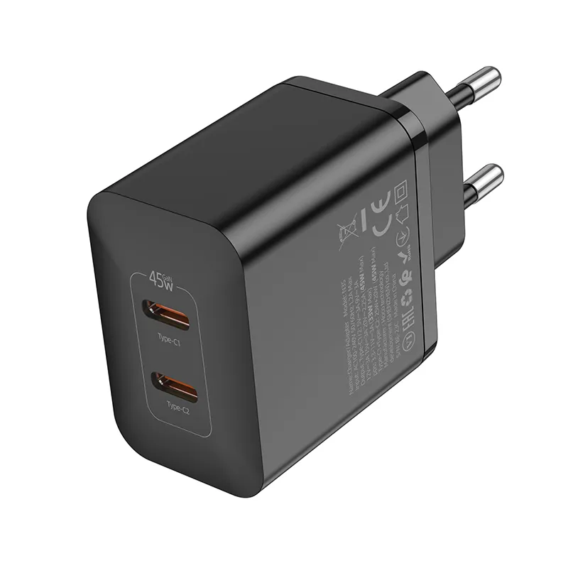 Củ Sạc PD45W GaN Hoco N35 Streamer (EU) trải nghiệm sạc ổn định nhanh chóng cho mọi thiết bị