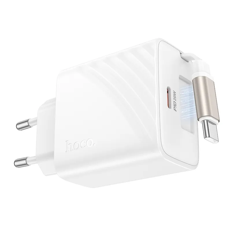 Tính năng chi tiết củ sạc PD20W Hoco N57 có phích cắm EU và cổng USB-C tiện dụng