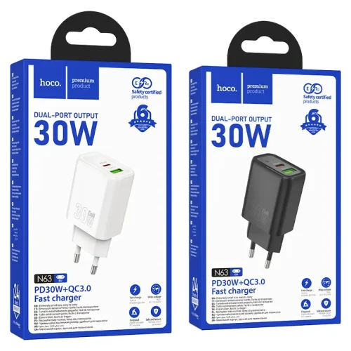 Củ Sạc PD30W+QC3.0 Hoco N63 Gentle (EU)