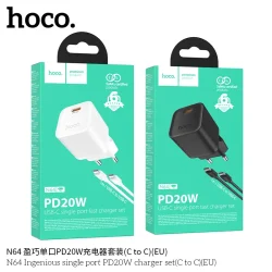Bộ Sạc Kèm Dây C to C Hoco N64 Ingenious PD20W (EU)