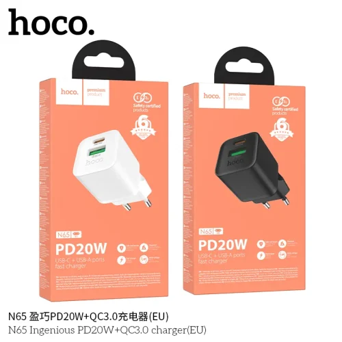 Củ Sạc PD20W+QC3.0 Hoco N65 Ingenious (EU)