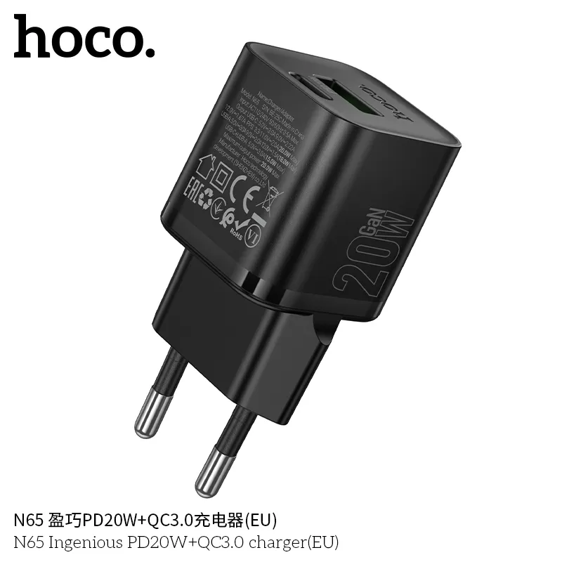 Củ sạc đa năng hỗ trợ PD 20W và QC 3.0 tăng tốc sạc nhanh