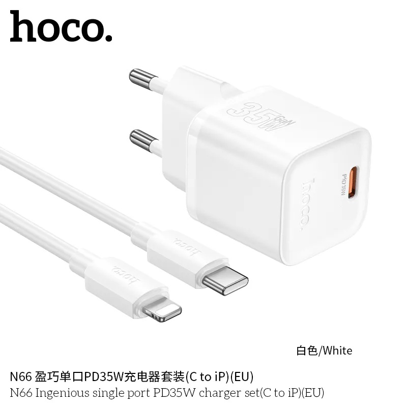 Tính năng chi tiết: USB-C 35W PD/QC/FCP/AFC, phích cắm EU chuẩn