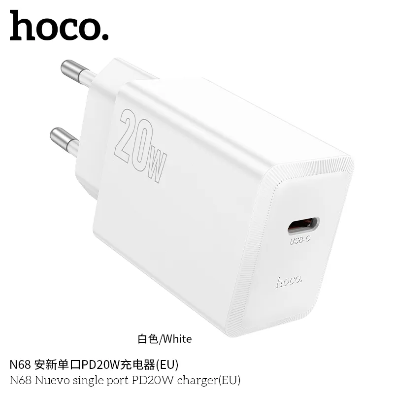 Trải nghiệm sạc nhanh ổn định, an toàn với củ sạc PD20W Hoco N68 Nuevo
