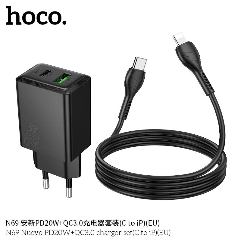 Công năng sạc nhanh đa chuẩn PD20W + QC3.0 cho iPhone và thiết bị USB-A