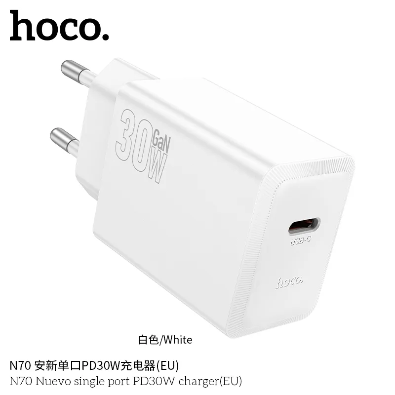 Trải nghiệm sạc nhanh và an toàn với Củ Sạc PD30W Hoco N70 Nuevo EU