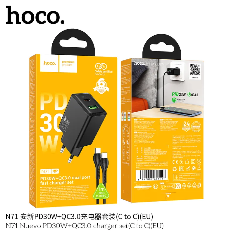 Đóng gói gọn nhẹ gồm sạc và cáp cáp C to C 60W dài 1m