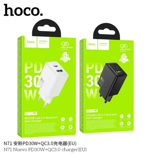 Củ Sạc PD30W+QC3.0 Hoco N71 Nuevo (EU)