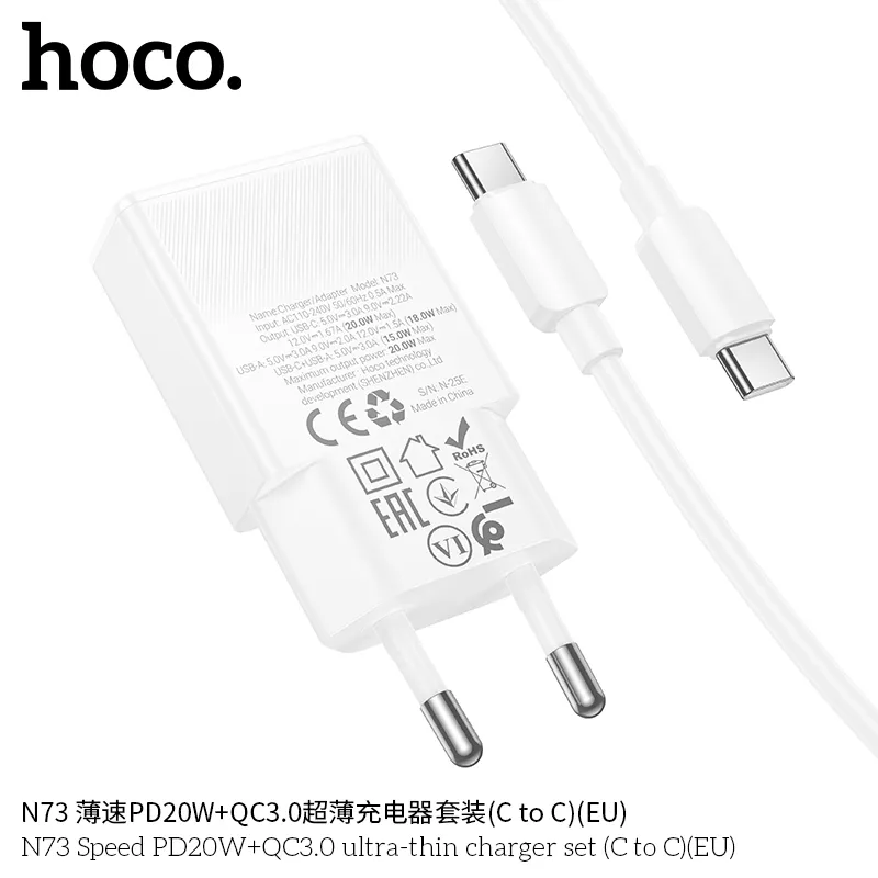 Công suất 20W hỗ trợ PD, QC 3.0 sạc nhanh hiệu quả