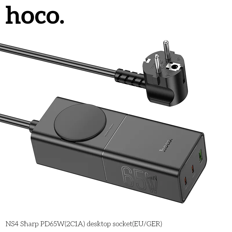 Công năng sạc đồng thời 2 cổng Type-C và 1 cổng USB-A tiện lợi