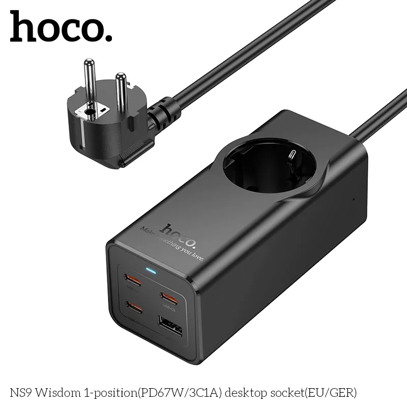 Công năng ổ cắm 2000W chuẩn EU/GER đa cổng USB linh hoạt