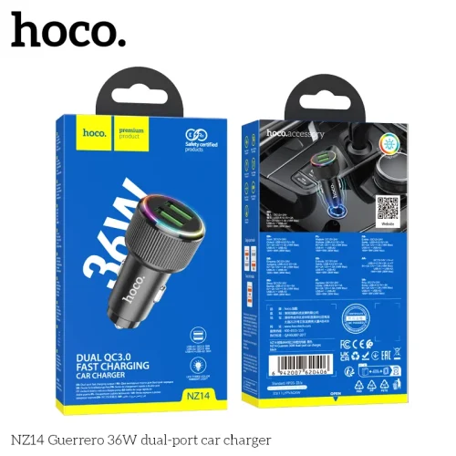 Tẩu Sạc Ô tô Hoco NZ14 Guerrero 36W