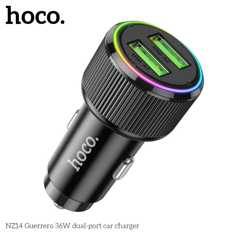 Tẩu sạc ô tô Hoco NZ14 Guerrero 36W thiết kế hiện đại dễ sử dụng
