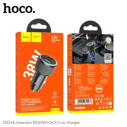 Tẩu Sạc Ô tô Hoco NZ14A Guerrero PD20W+QC3.0