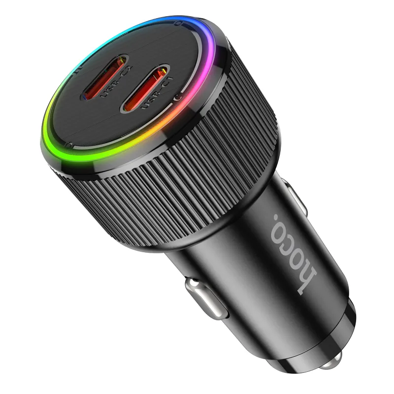 Tẩu Sạc Ô tô Hoco NZ14B Guerrero PD50W mặt hợp kim nhôm bền bỉ chống cháy