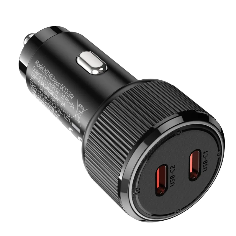 Tính năng chi tiết Tẩu Sạc Ô tô Hoco NZ14B Guerrero PD50W 2 Type-C công suất 50W