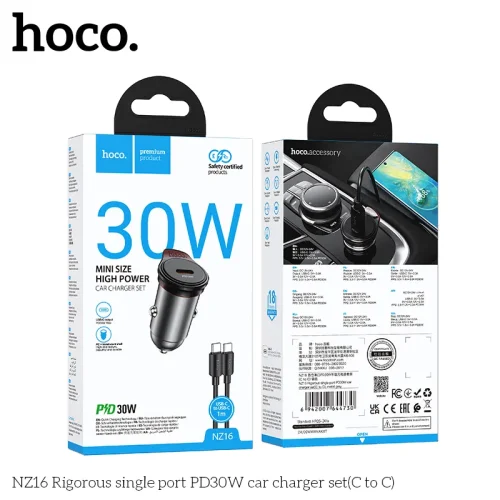 Tẩu Sạc Ô tô Hoco NZ16 Rigorous PD30W kèm dây C to C