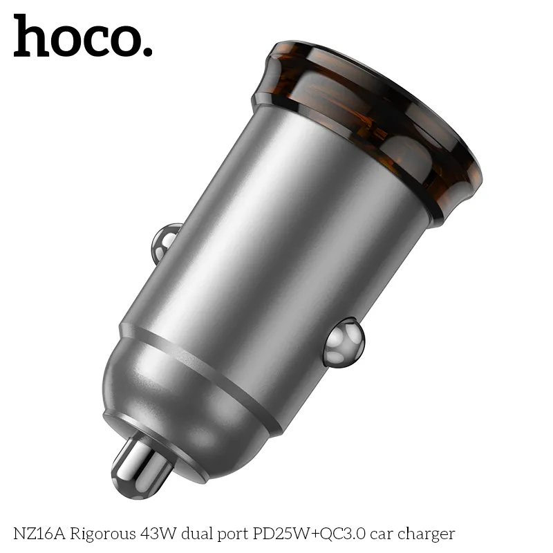 Tẩu sạc ô tô Hoco NZ16A Rigorous 43W thiết kế gọn nhẹ, hiệu suất cao
