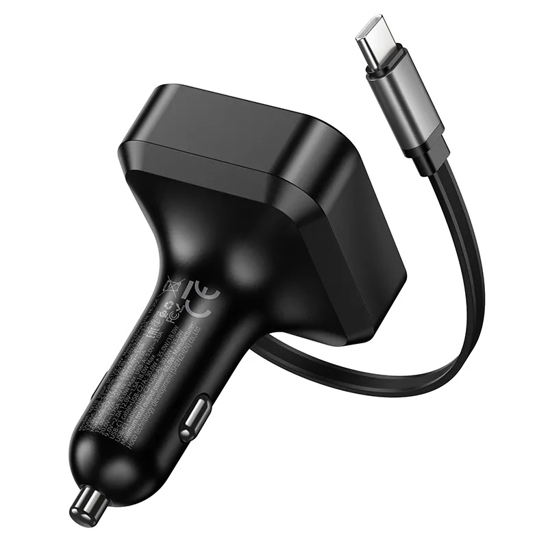Tính năng chi tiết Tẩu Sạc Hoco NZ18 Guardian gồm 2 cổng USB-C và 1 cổng USB-A