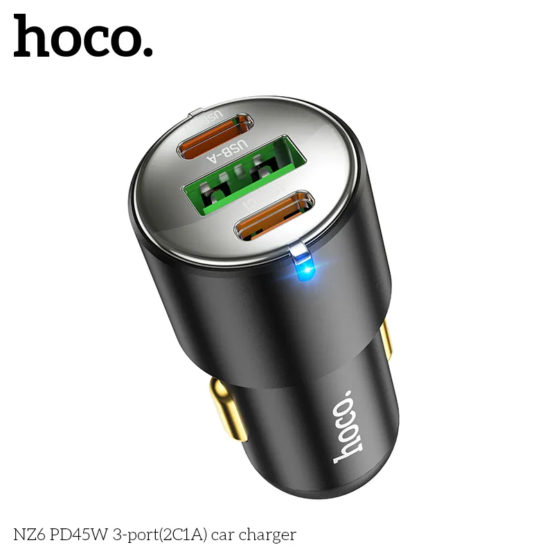 Thương hiệu Hoco uy tín với tẩu sạc ô tô NZ6 PD45W chất lượng