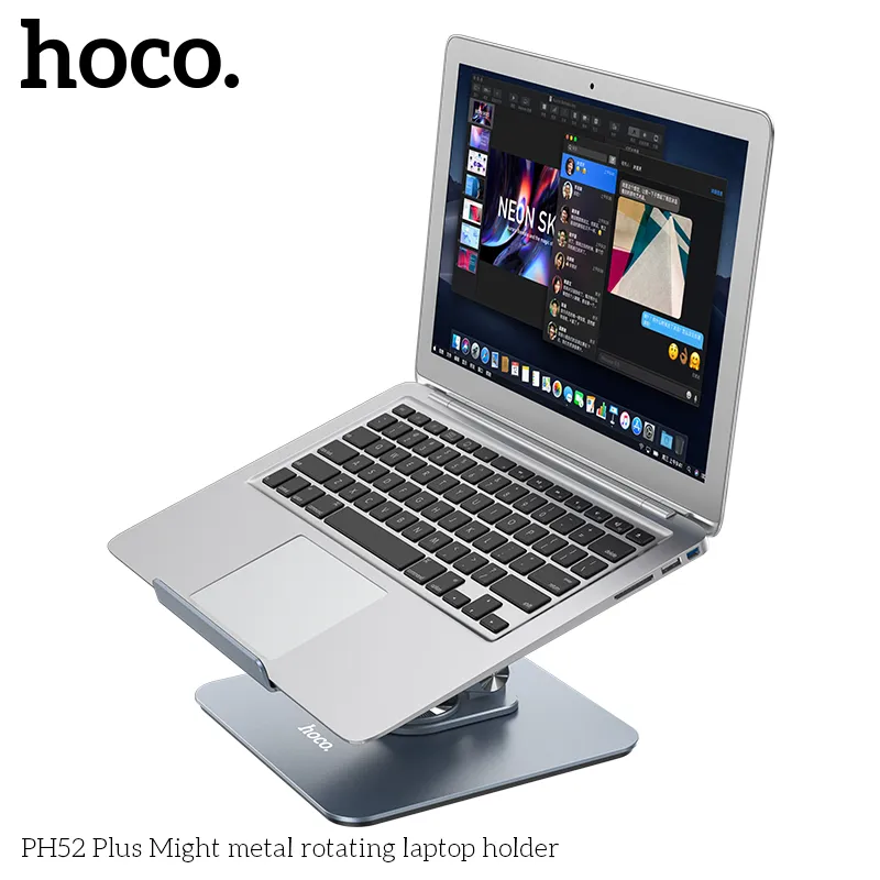 Giá Đỡ Hoco PH52 Plus Might kim loại xoay cho laptop công năng nâng đỡ và tản nhiệt hiệu quả