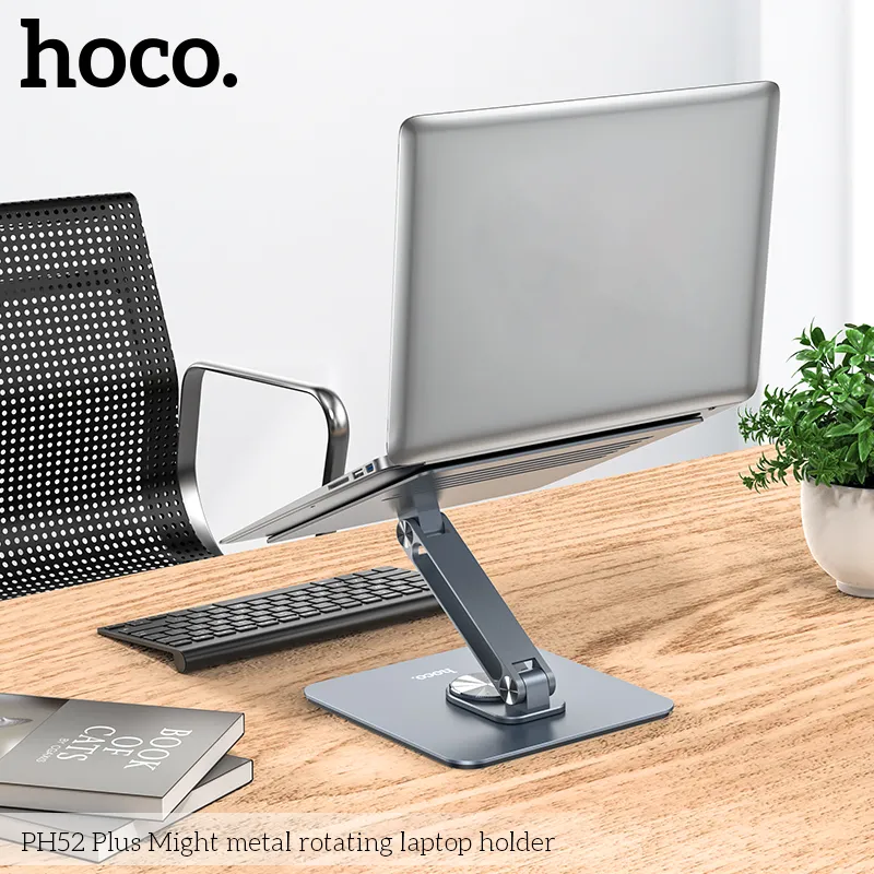 Giá Đỡ Hoco PH52 Plus Might kim loại xoay cho laptop kích thước 250x215x66mm phù hợp mọi laptop