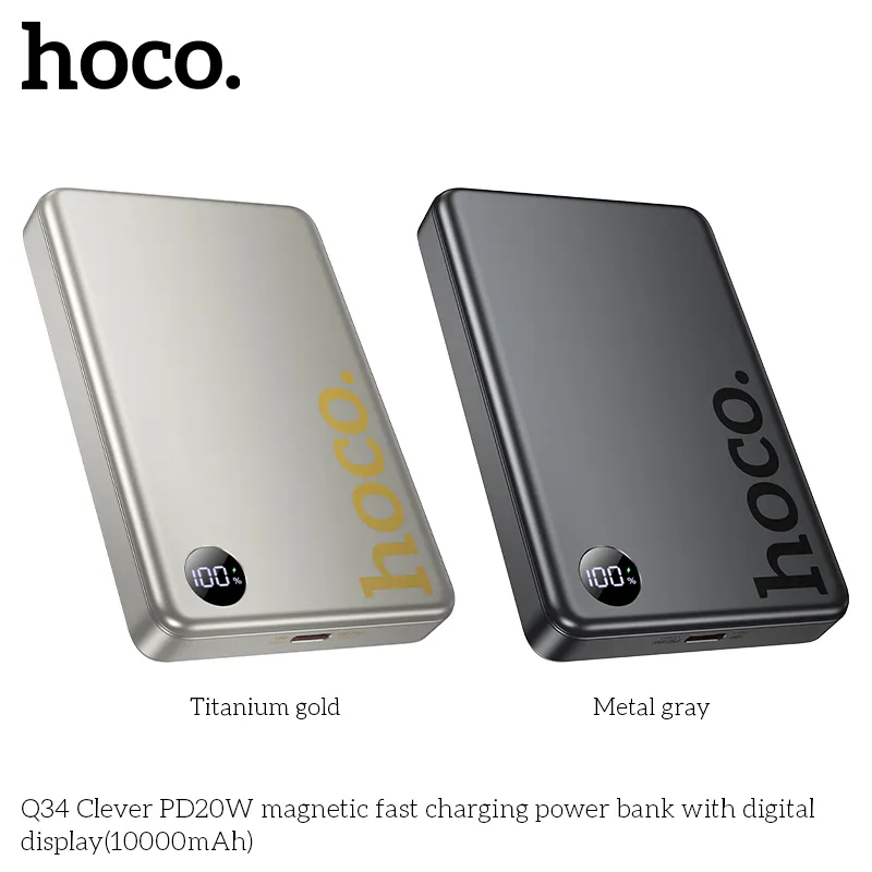 Pin Dự Phòng Hoco Q34 Clever PD20W tính năng chi tiết sạc PD nhanh, sạc không dây đa chuẩn