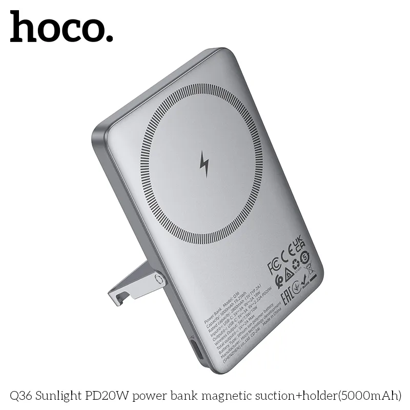 Pin Dự Phòng Hoco Q36 Sunlight PD20W nam châm kèm giá đỡ dung lượng 5000mAh chất lượng cao