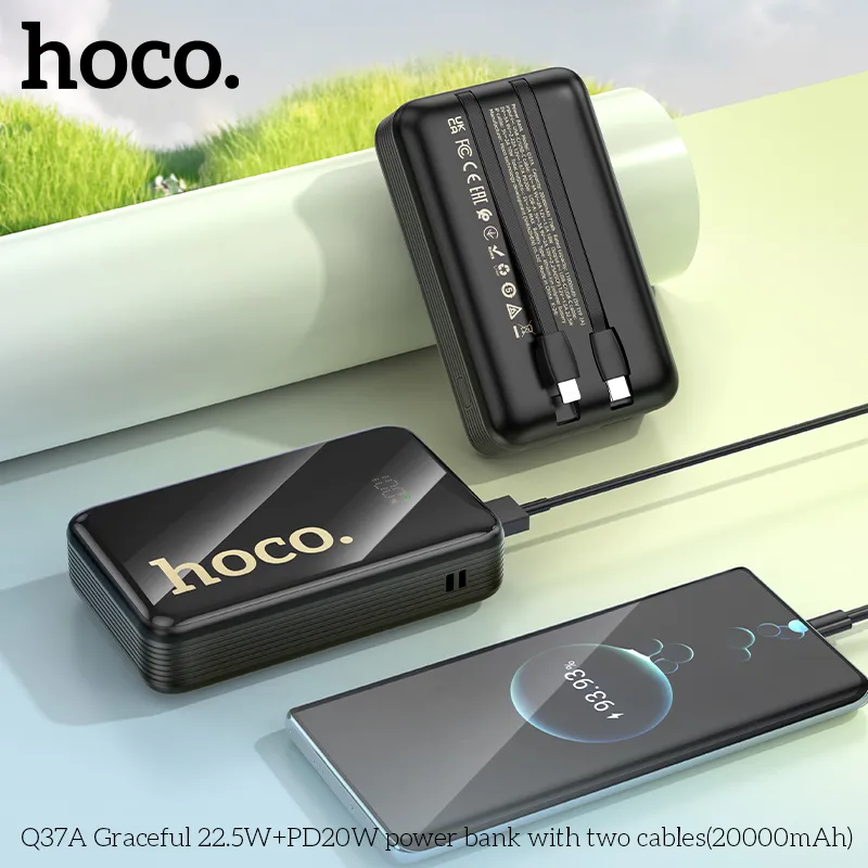 Pin Dự Phòng Hoco Q37A Graceful 22.5W+PD20W thiết kế gọn nhẹ 20000mAh