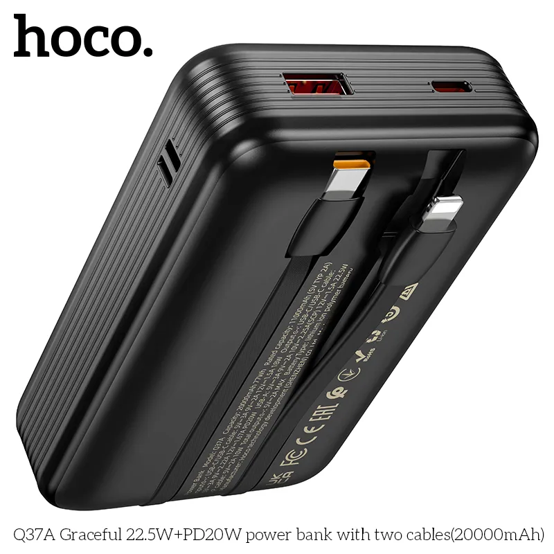 Pin Hoco Q37A công suất sạc nhanh 22.5W và PD20W tiện lợi