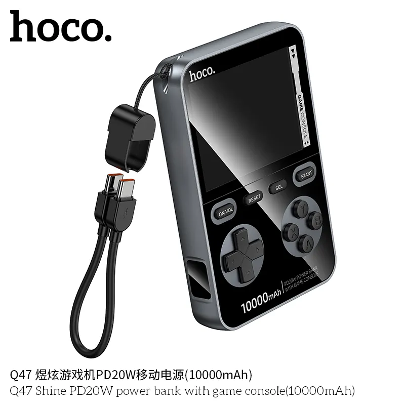 Pin dự phòng Hoco Q47 Shine với vỏ chống cháy ABS bền bỉ, màu sắc tinh tế