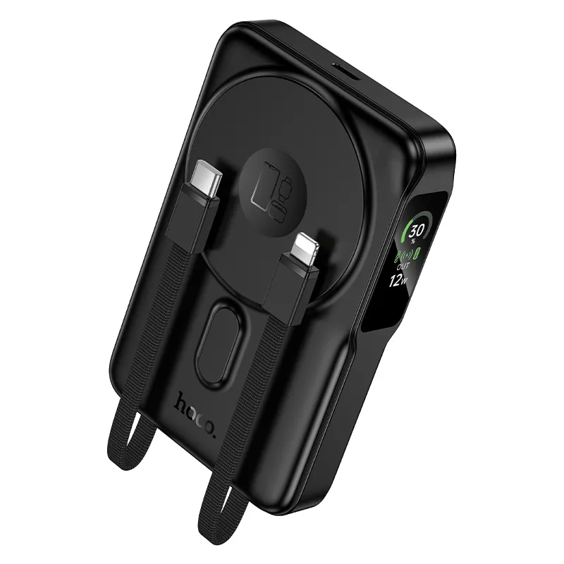 Pin Dự Phòng Hoco Q48 Core PD20W nam châm kèm cáp, sạc đồng hồ, giá đỡ 10000mAh thiết kế nhỏ gọn tiện lợi cho di động