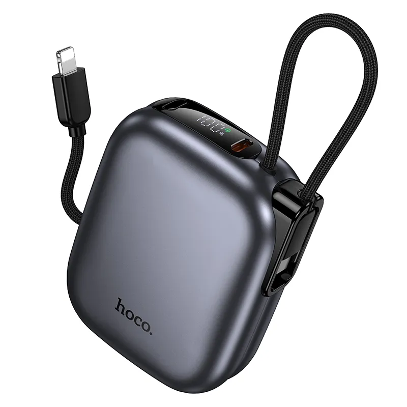 Pin Dự Phòng Hoco Q49 Peak PD20W kèm cáp 10000mAh thiết kế sang trọng, nhỏ gọn dễ mang theo
