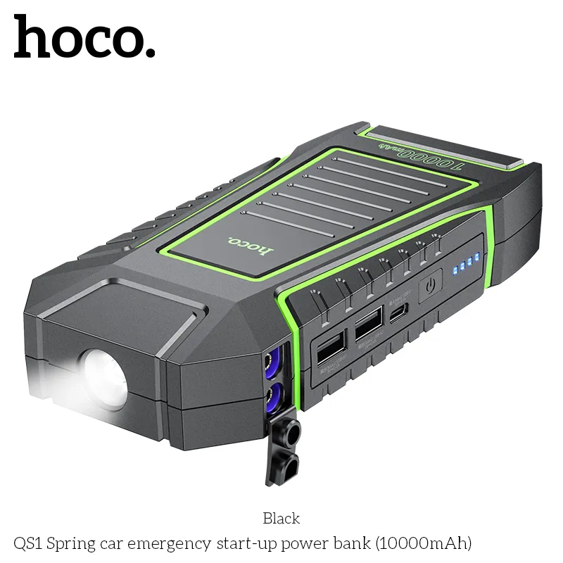 Pin Dự Phòng Hoco QS1 Spring khởi động xe ô tô dung lượng 10000mAh chất liệu bền bỉ