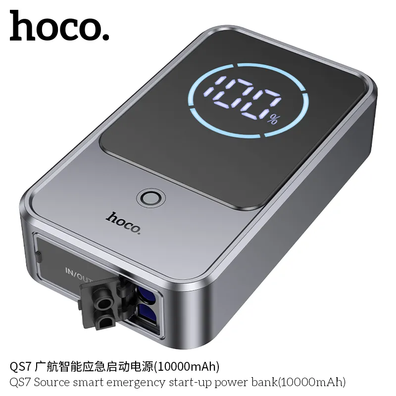 Pin Dự Phòng Hoco QS7 Source Smart Khởi Động Xe 10000mAh thiết kế hiện đại, nhỏ gọn và tiện dụng
