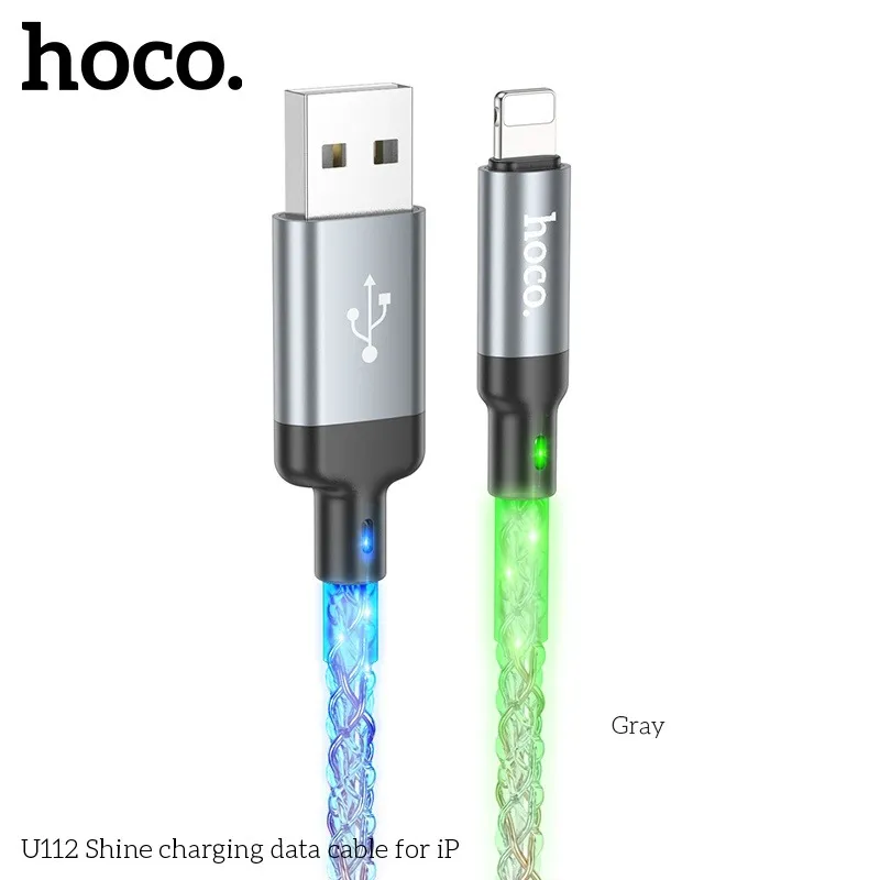 Cáp Sạc iP Hoco U112 Shine cao cấp, bền bỉ và hiệu quả